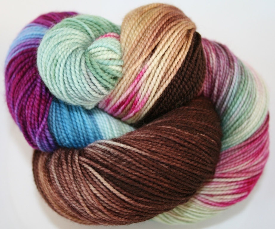 Spring in the Hills: Superwash Warm Heart Hand Painted Sock Yarn