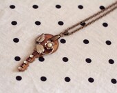 Repurposed "Silver Flower" Key Necklace
