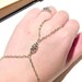 Silver Slave Bracelet Ring Charm Ring Bracelet Filigree Hand Harness Silver Filigree Bracelet Simplistic Everyday Jewelry