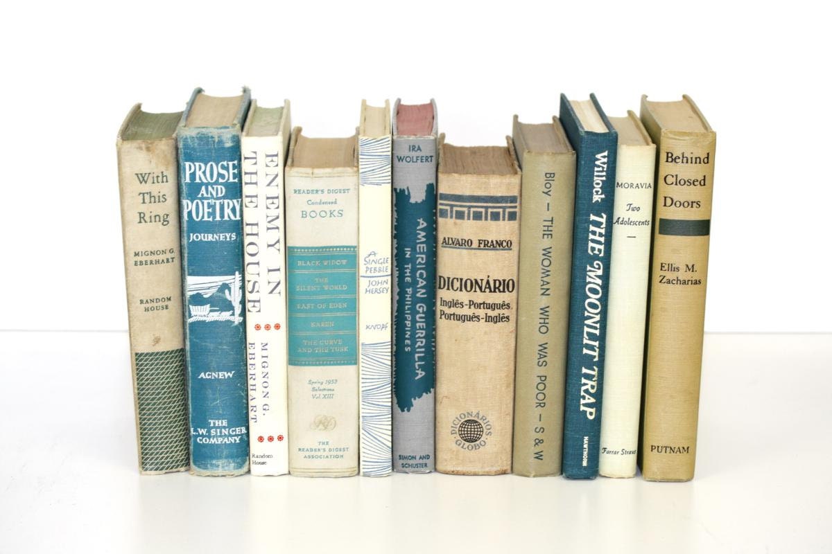 Vintage Book Collection Home Office Decor Library Filler Wedding Decor