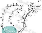 Digital Stamp - Loves Me Loves Me Not - hedgehogs digistamp