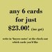 any 6 CARDS BULK BUY discounted