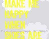 Gray Skies (You Are My Sunshine) 5x7 print for nursery, child, or any room