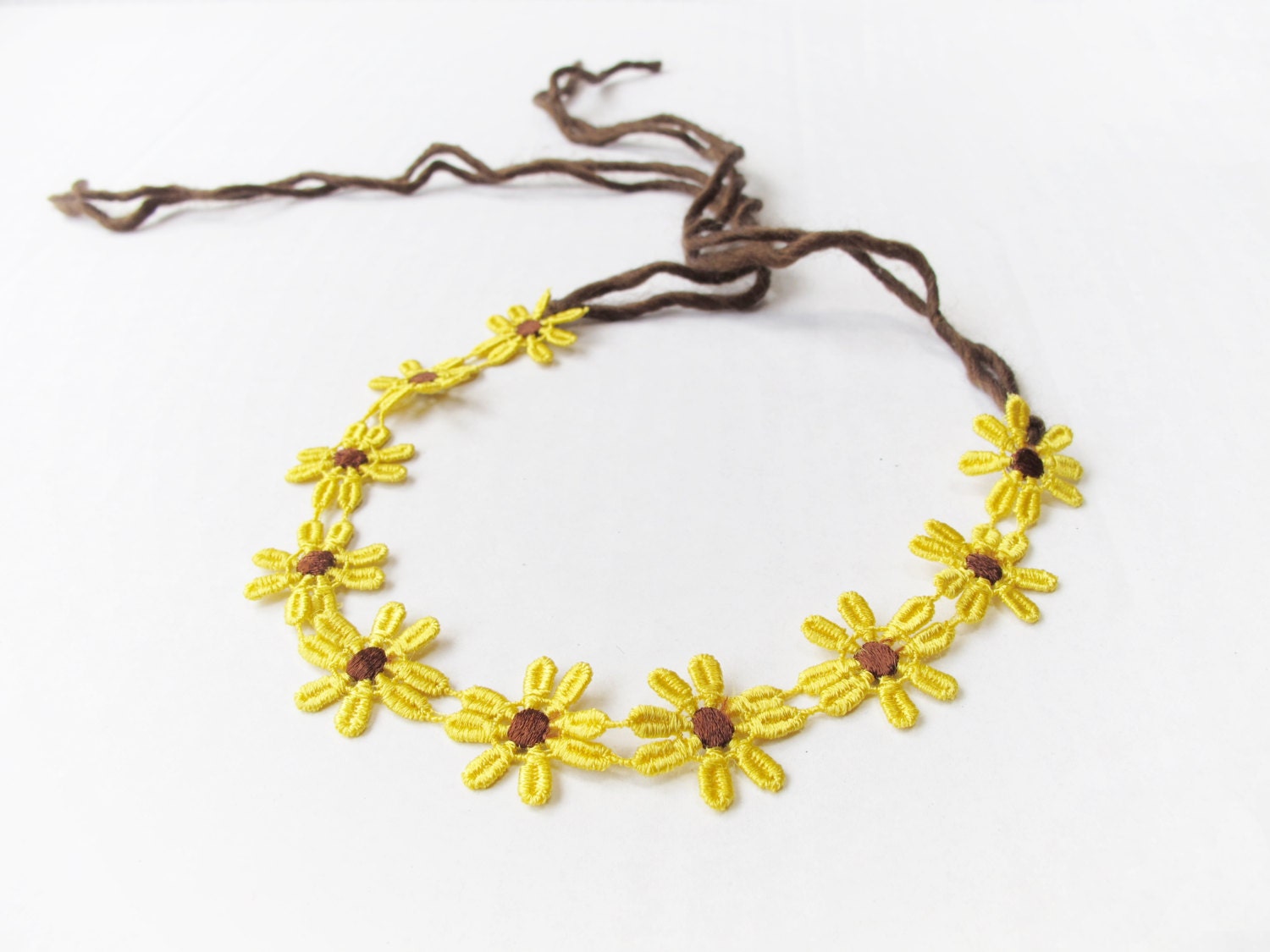 Newborn - Sunflower Headband - Ready to Ship - Photography Prop - Tieback