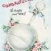 Printable VINTAGE BABY Congratulations Rattle Color Illustration 300 dpi Digital Scan Vintage Image Antique Clip Art