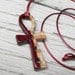 Wooden Ankh Necklace - Sycamore & Brazilian Purpleheart