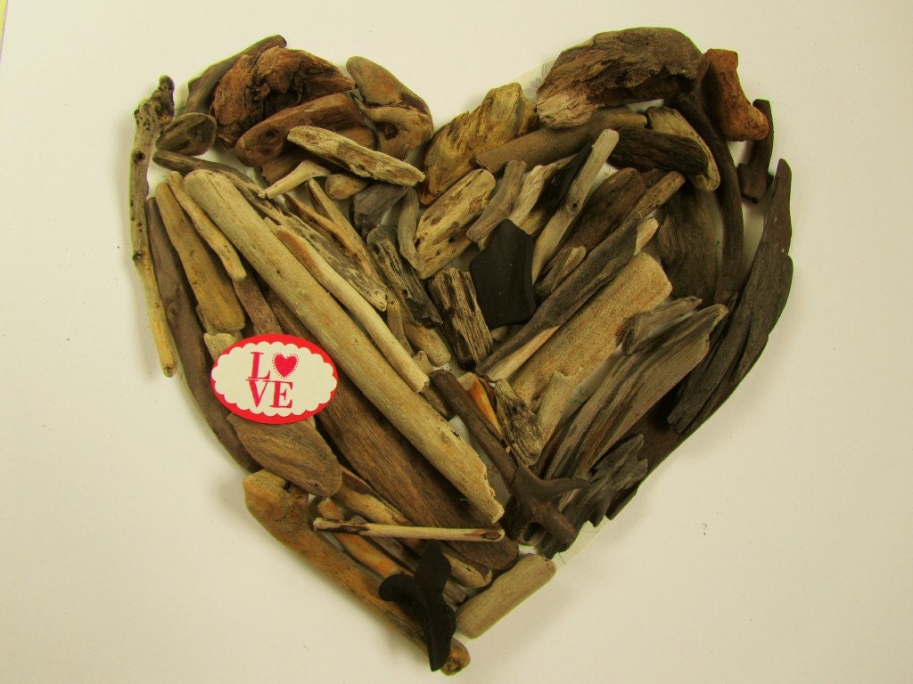 Driftwood from Hawaii - Heart Puzzle - Natural - Repurposed