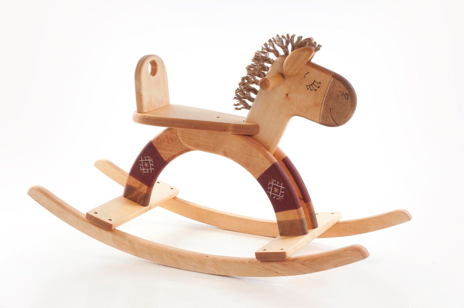 Rocking Horse wooden natural kids toy