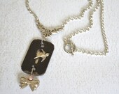 Vintage Keyhole and Watch Face Necklace
