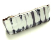 Tie Dye Grey Clutch - Contemporary Shibori  Clutch - Slate