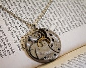 Steampunk Necklace - Antique Silver Waltham Movement