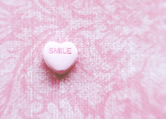 Smile Valentines Day Love Pastel Colors Hearts Romance Pastel Pink Be My Valentine Soft and Dreamy, 5 x 7 Fine Art Print - ShadetreePhotography