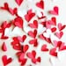 Red Hearts White Hearts Love Valentines Day Abstract Dreamy Heart Whimsical Nursery Decor, 8 x 10 Fine Art Print