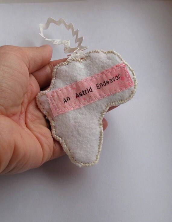 Africa ornament handmade embroidered for Christmas Valentine's Day Black History Month MADE TO ORDER