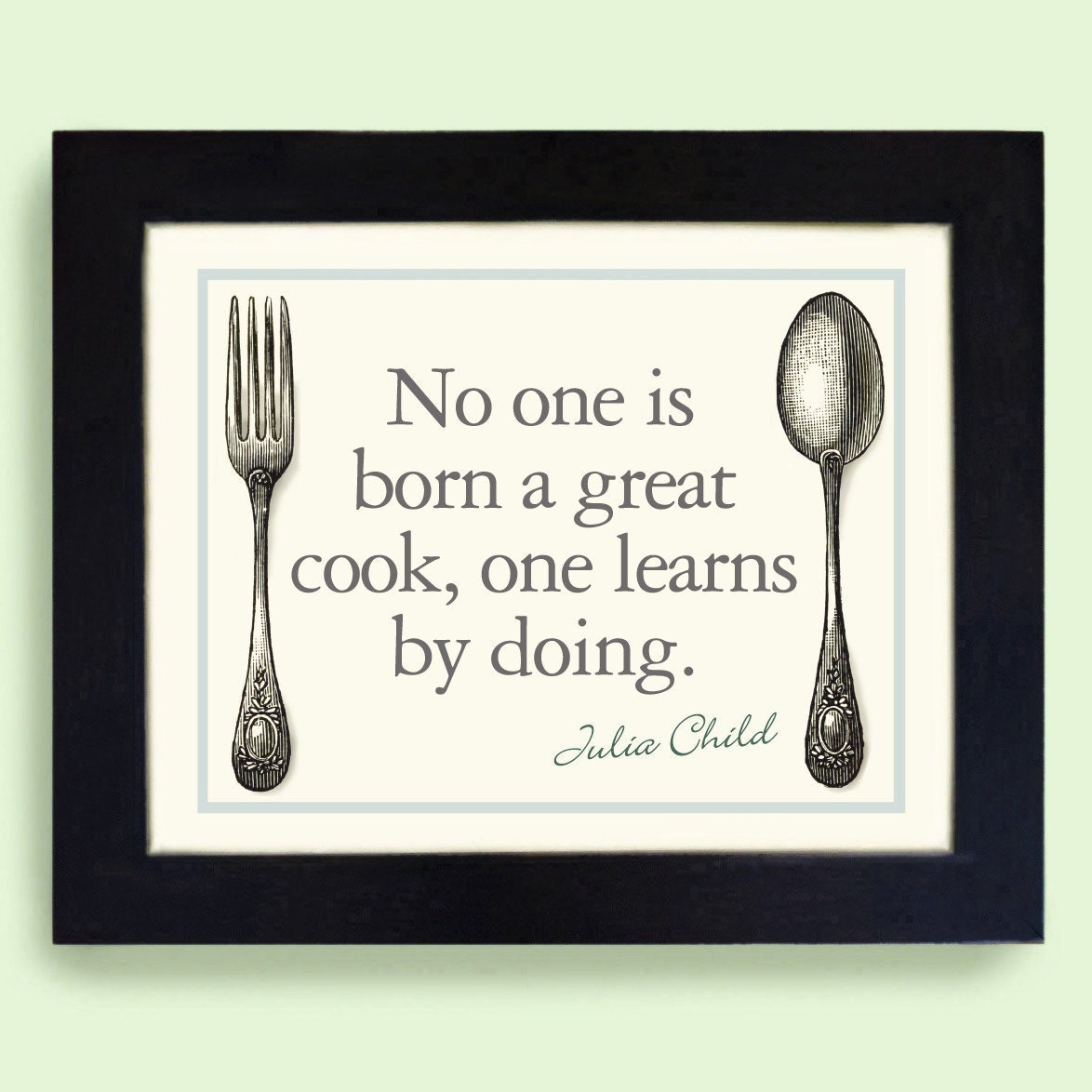 Kitchen Art Print Kitchen Decor Julia Child Quote Comfort Food