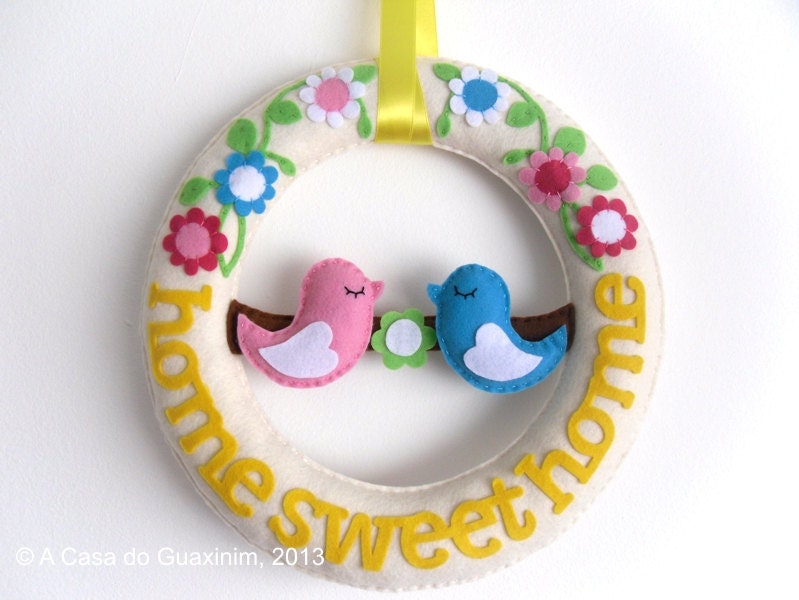 Spring Wreath - Home Sweet Home