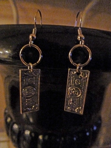 MONEY and PROSPERITY One hundred Dollar Bill EARRINGS