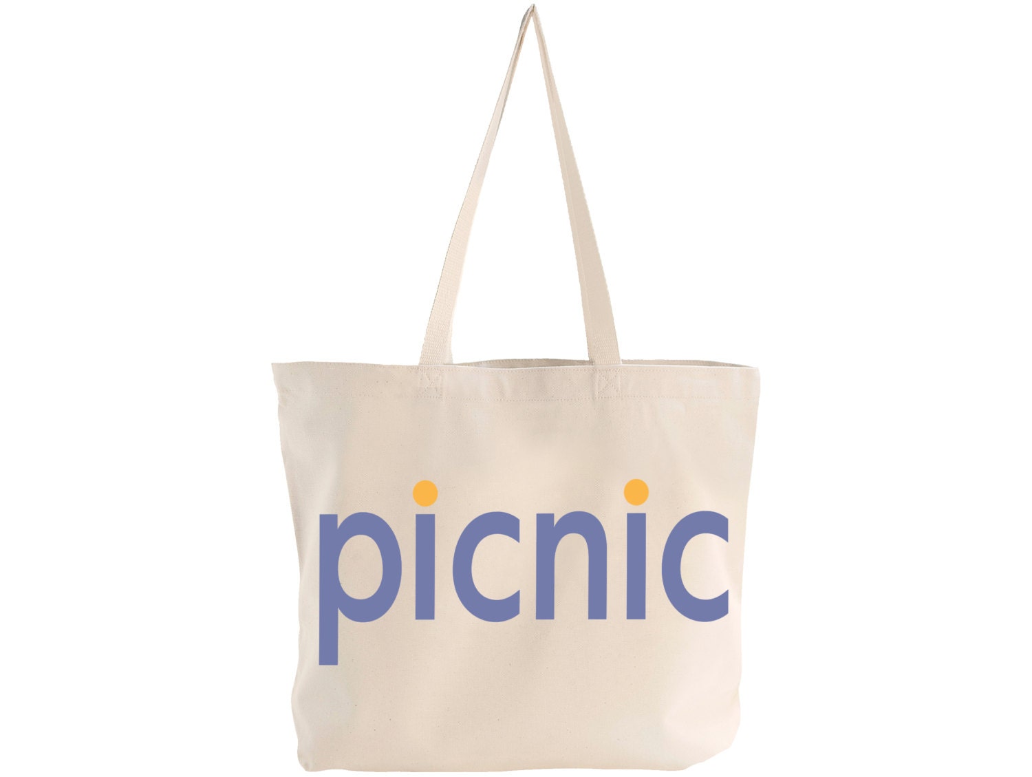 EXTRA LARGE Canvas Market Tote . Screen Printed Eco Friendly . 19.5"w x 15"h x 5"d