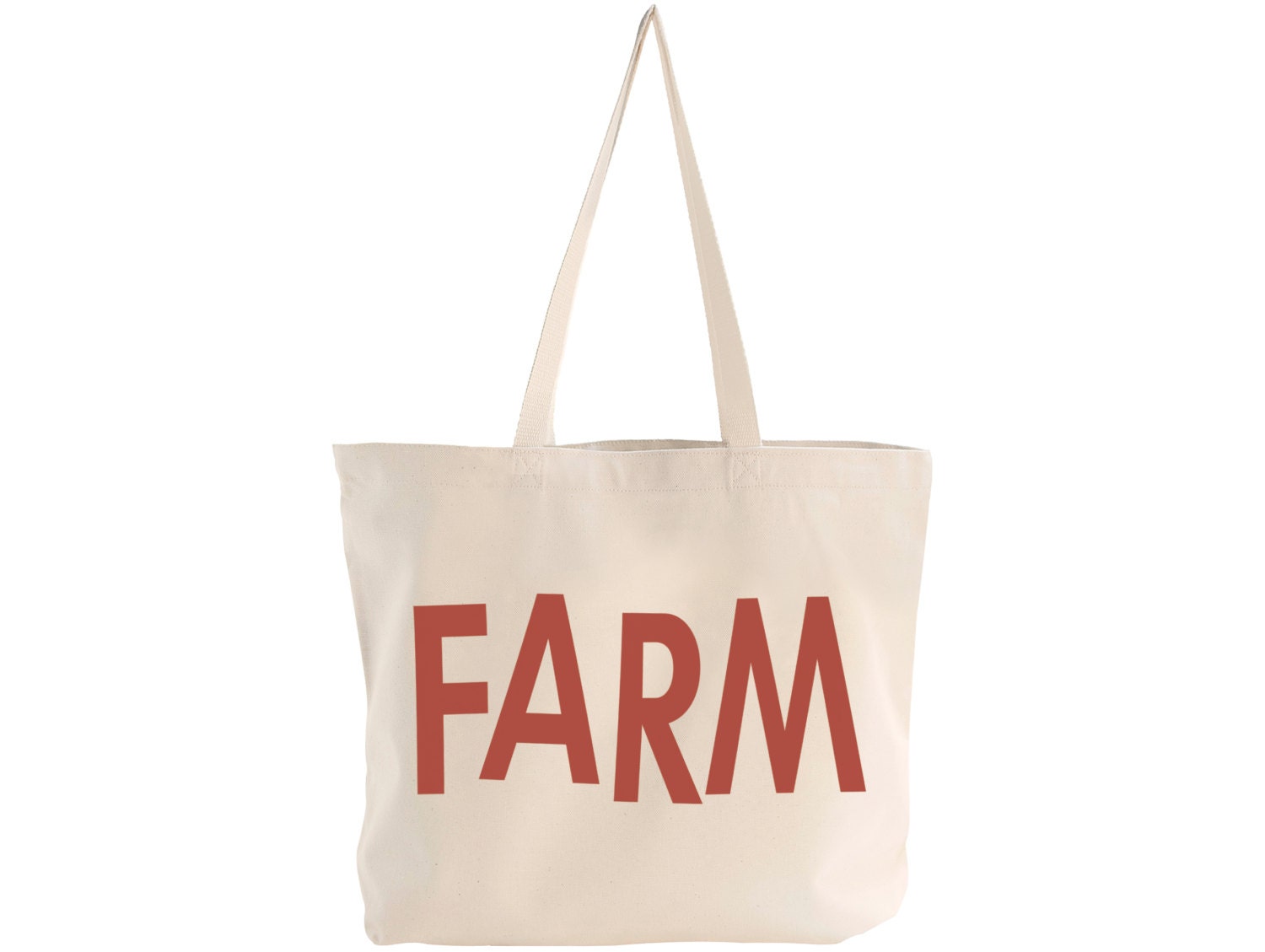 EXTRA LARGE Canvas Market Tote . Screen Printed Eco Friendly . 19.5"w x 15"h x 5"d