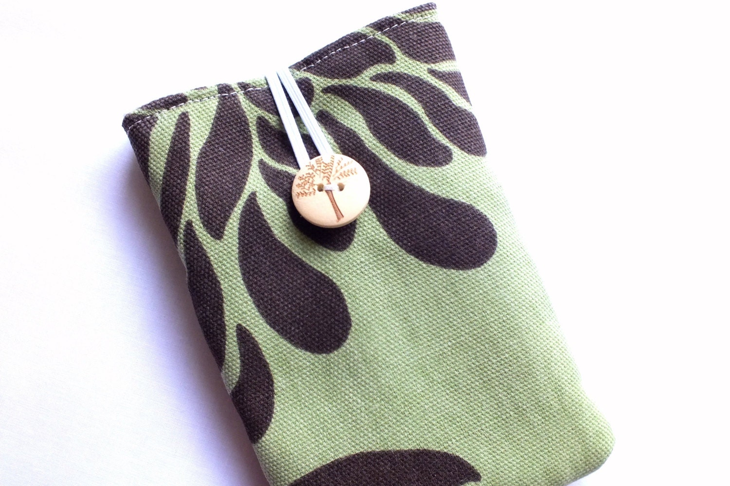 iPhone 5 Sleeve iPhone case iPhone cover iPod case iPhone Sleeve Padded GREEN BROWN FLORAL