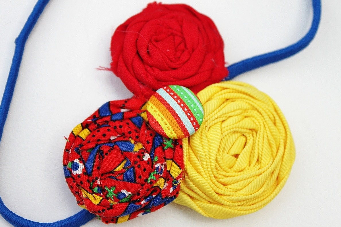 Hispanic Salsa headband, baby, women, teen, newborn headband, infant, red yellow blue, colorful, multicolor first birthday, gift for a girl
