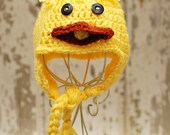Newborn Baby Hat Yellow Duckie