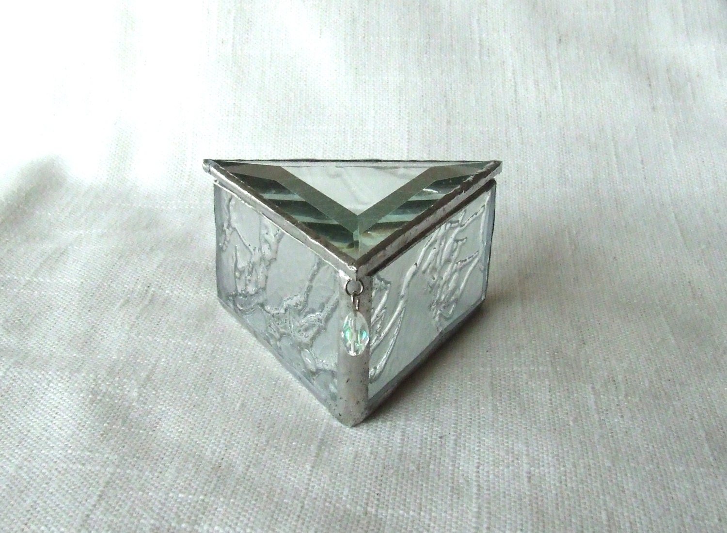 Clear Triangle Stained Glass Box