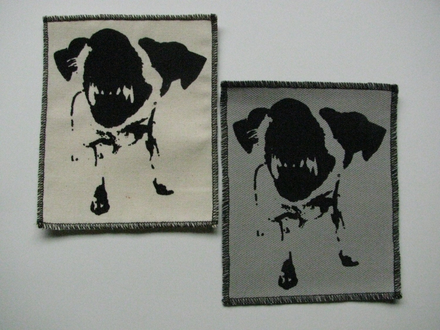 One angry dog canvas patch in any color you choose....FREE SHIPPING USA