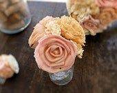 Cake Topper- Wedding Cake Flowers, Shabby Chic Wedding, Rustic Wedding, Country Wedding