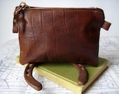 NEW Montgomery .Leather zipper pouch