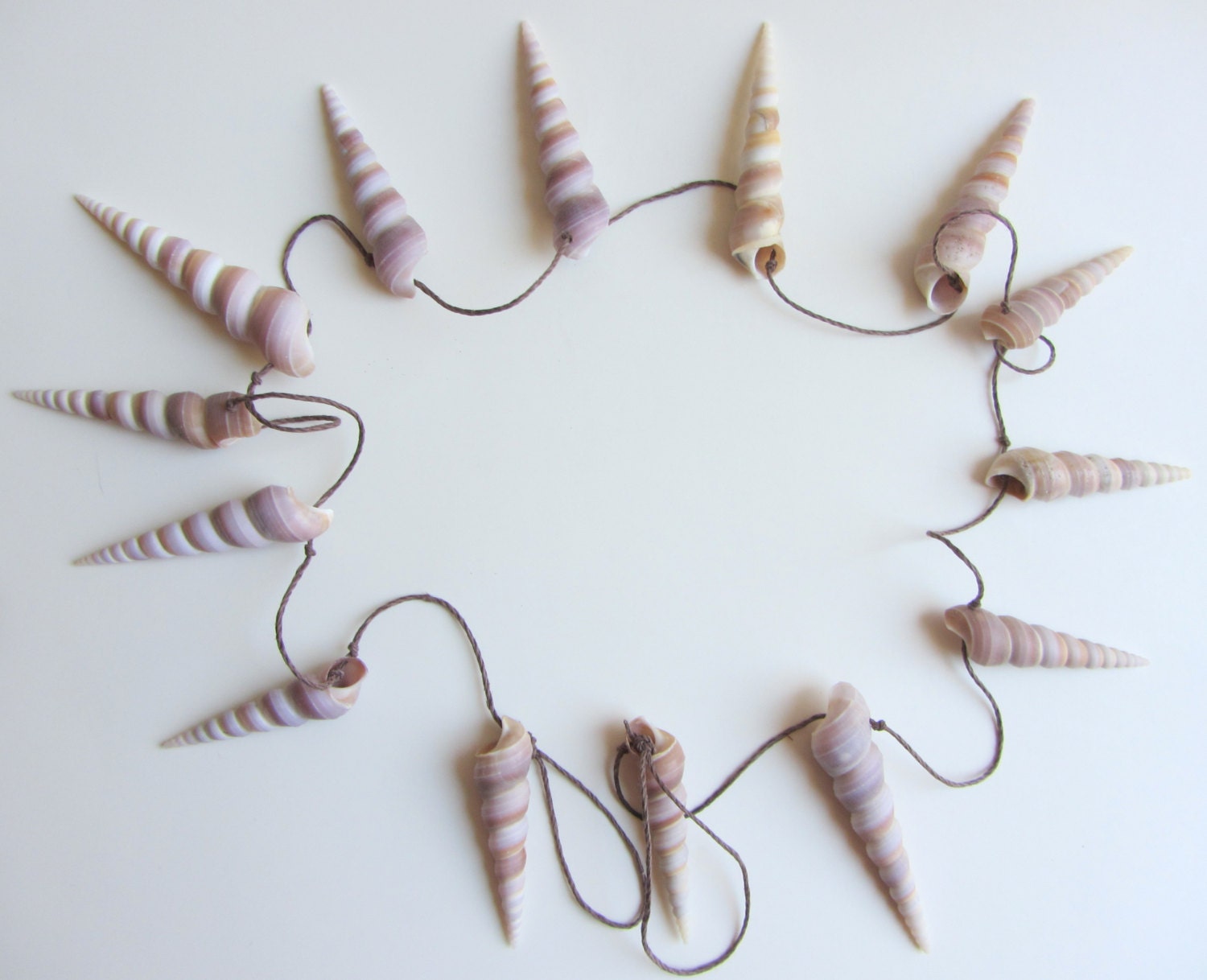Shell Garland - Purple Turritella Sea Shell Garland