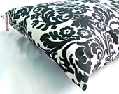 Indoor/Outdoor Small Dog Bed Pillow, Black, White