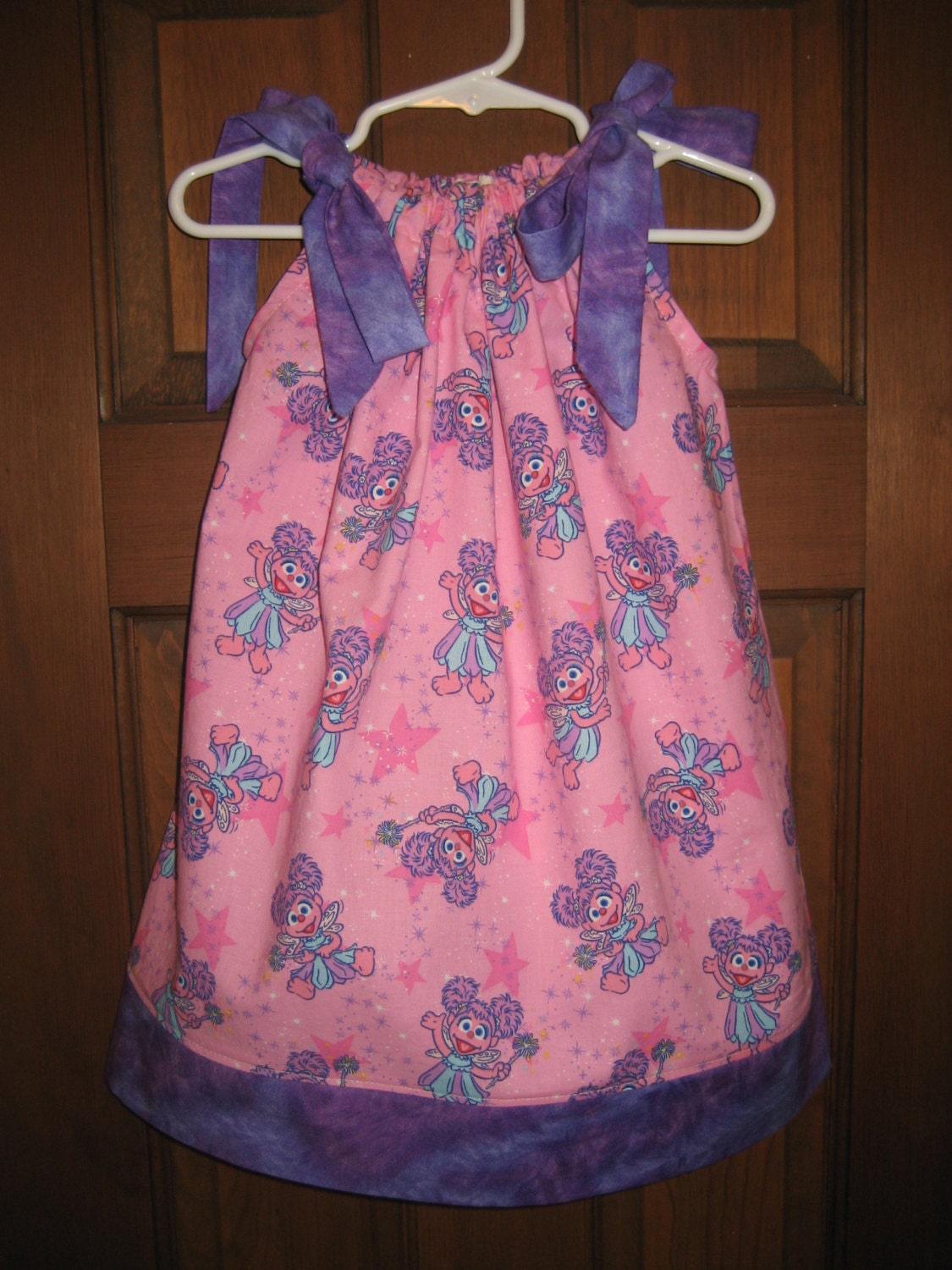 Sesame Street Abby Cadabby Spring Summer Pillowcase style infant toddler girls dress with Pink and Purple
