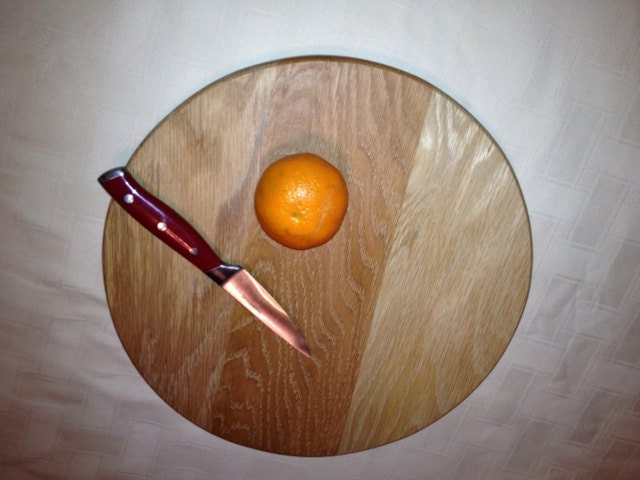 wooden cutting board, made of beautiful oak wood