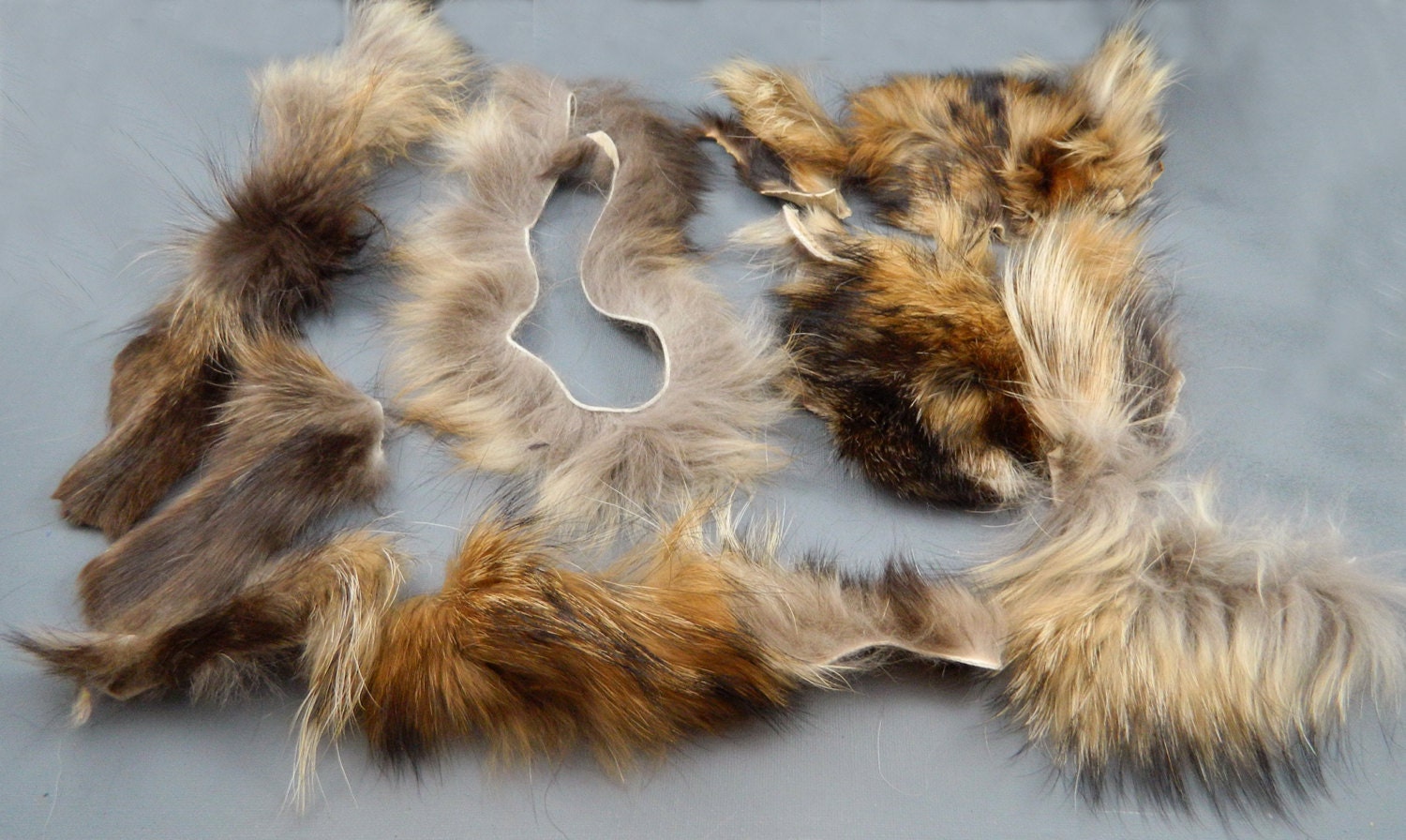 Lot of Russian RACCOON RAC15 Premium Fur Scraps Arctic Store Arktika Russia