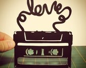 The Love of Music Paper Silhouette 8x10