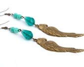 Blue/Teal Parrot Earrings