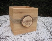 Rustic Wedding Box Personalized Table Centerpiece Decor