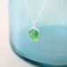 Sea Glass & Silver Mosaic Necklace - Green