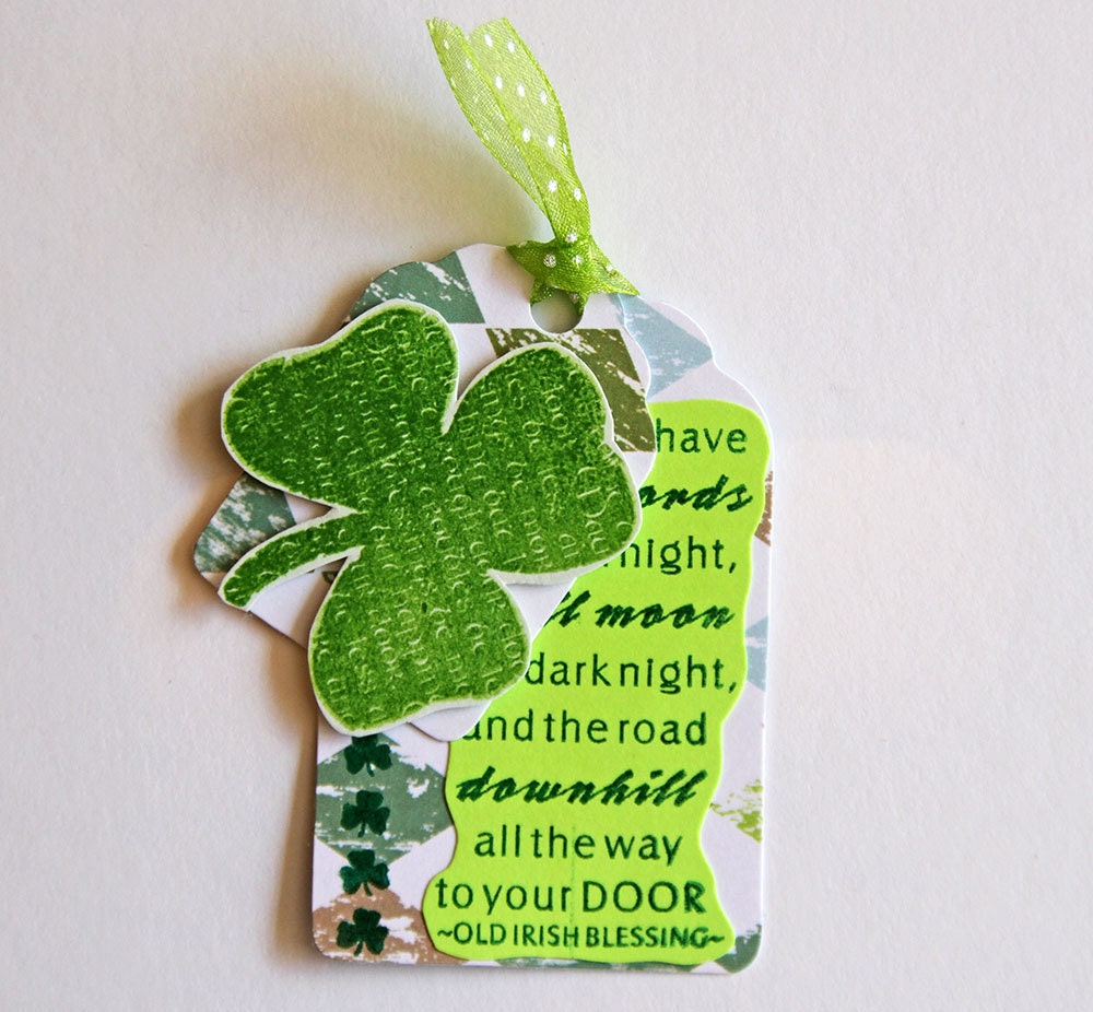 Small Irish Blessing Double Tags Set of 12 May You Have Warm Words