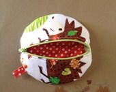 Paci Pod in Dear Stella Fabric in Play Date Hedgehogs and Play Date Dots Baby Boy Paci Pod Ready to Ship