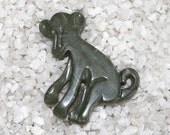 Vintage Plastic monkey Brooch pin green ape