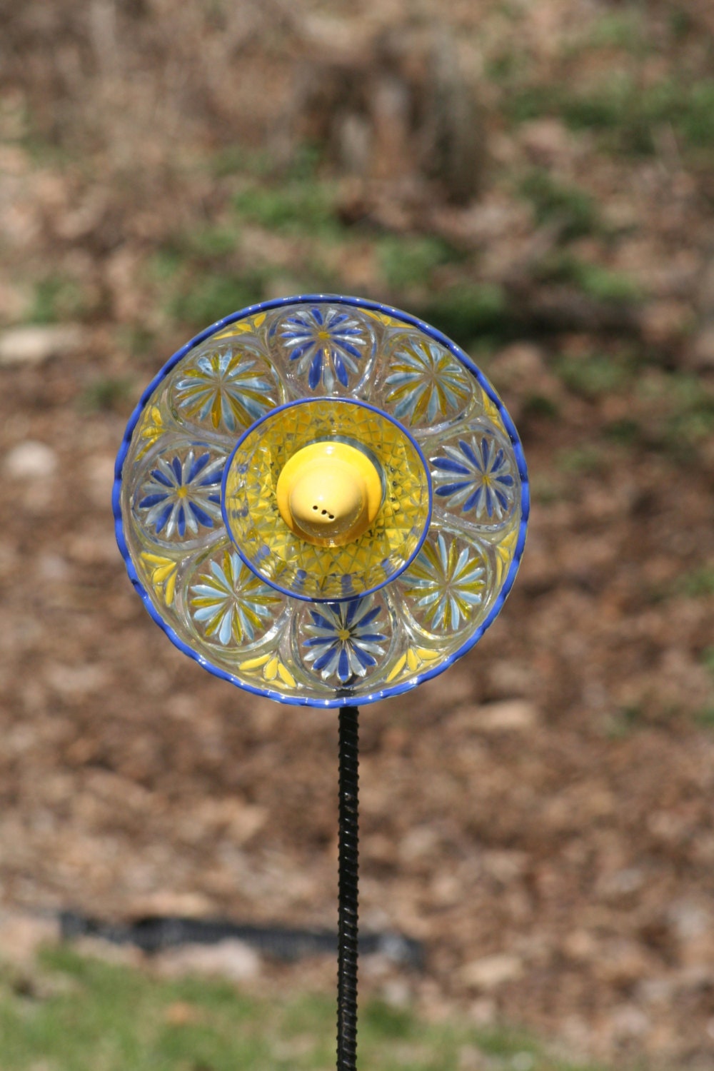 GARDEN sun catcher and YARD recycled glass sun catcher sold on ETSY