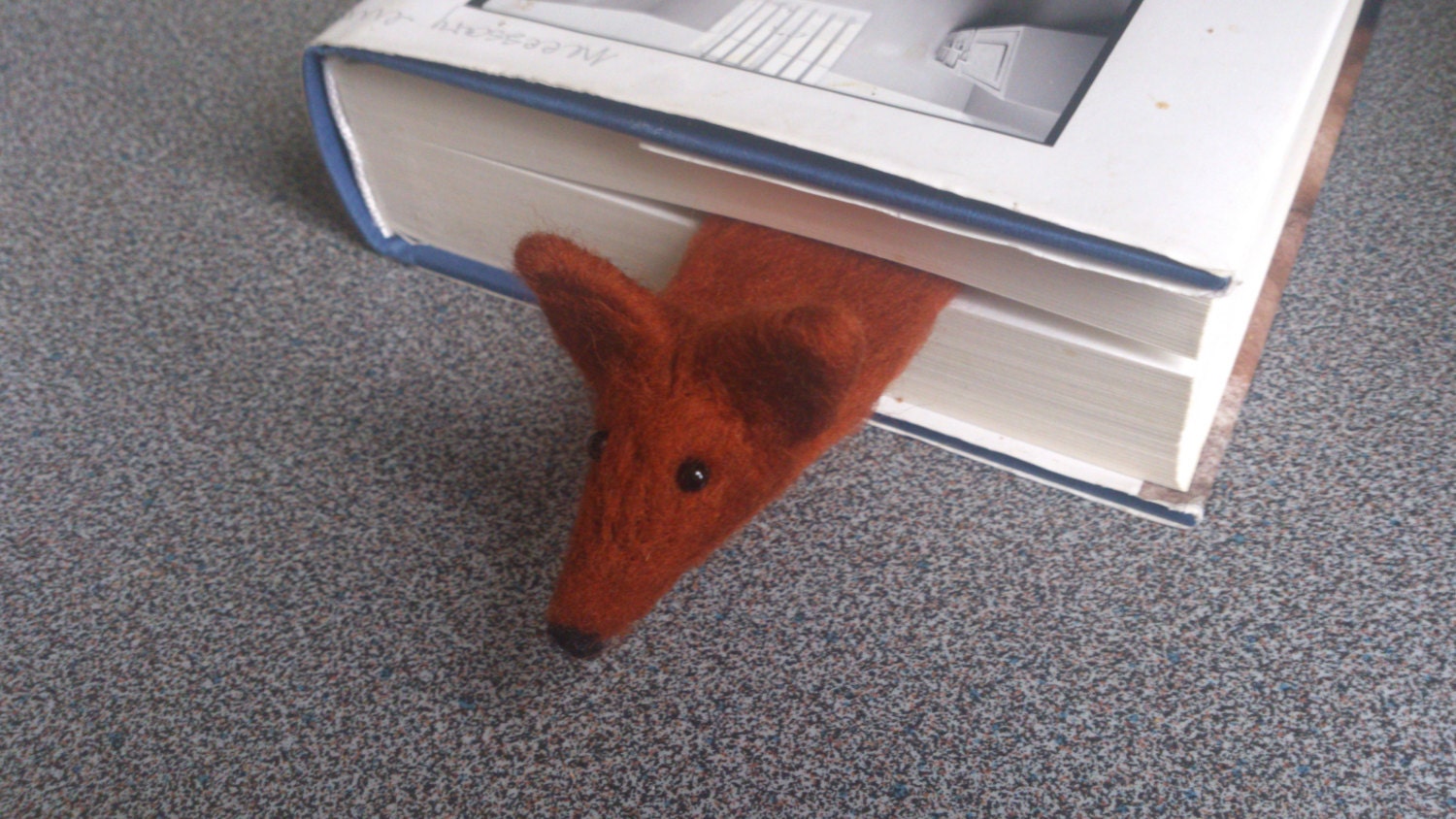 Bookmark fox needle felted gift under 25 eco friendly