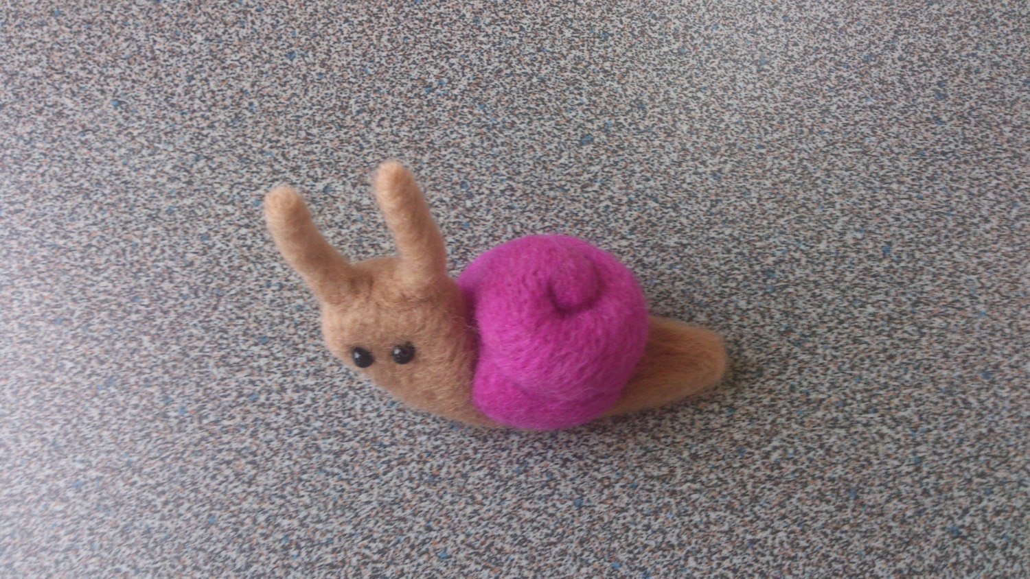 RESERVED TO BARBARA Miniature snail needle felted soft sculpture gift under 25