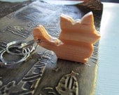 Wood Keychain Cat