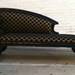 Gold & Black Chaise Lounge Sofa