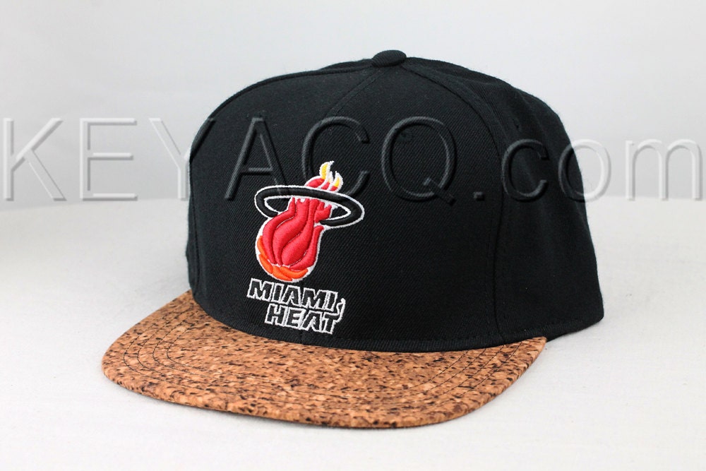 Custom Miami Heat Snapback -- Cork Fabric to Match LeBron X Corks