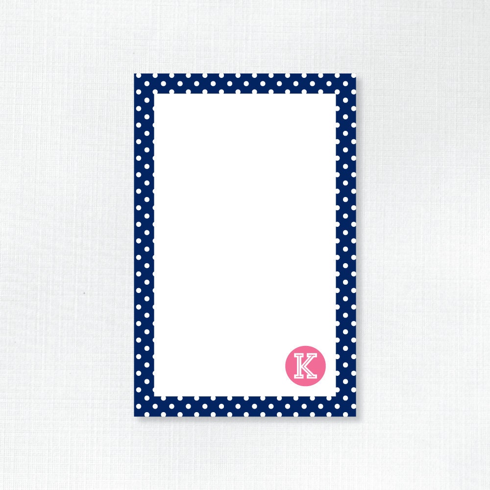 Personalized Notepad - Preppy Polka Dot Collection Il_170x135