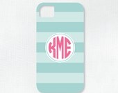 Personalized iPhone 5 or 4 / 4S Case - Wide Stripes Collection Il_170x135